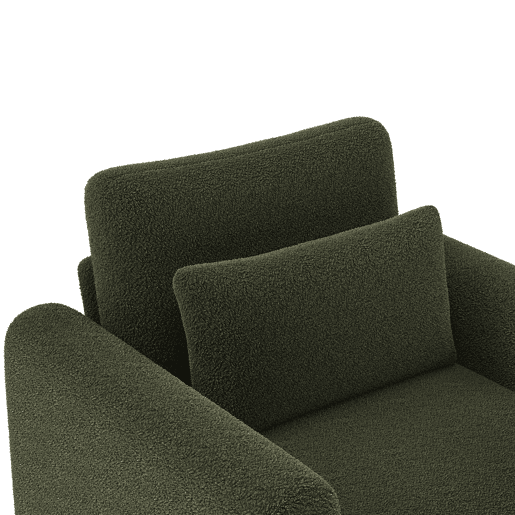 Cadeirão individual de tela,verde