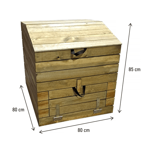 Compostor de madeira 500L Douglas 80 x 80 x 85 cm
