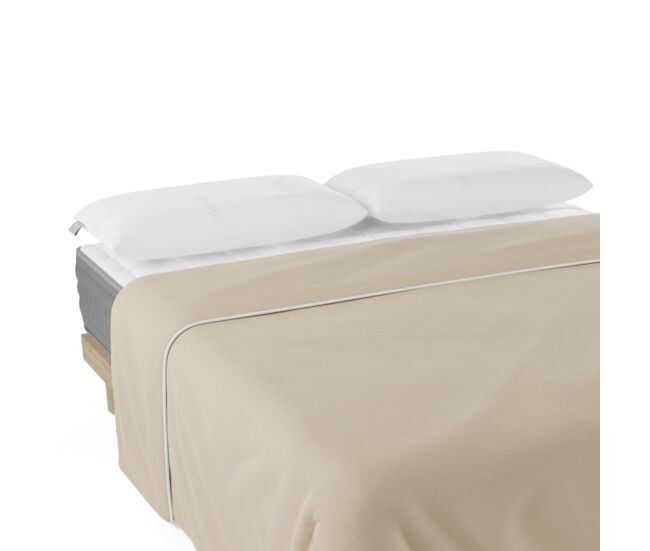 Funda de edredón nalui beig 100% algodón 180 hilos, suave, transpirable, lavable a 30ºc