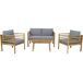 Conjunto de muebles de jardín de madera Conjunto de muebles de jardín de madera Gris