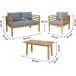 Conjunto de muebles de jardín de madera Conjunto de muebles de jardín de madera Gris