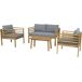 Conjunto de muebles de jardín de madera Conjunto de muebles de jardín de madera Gris
