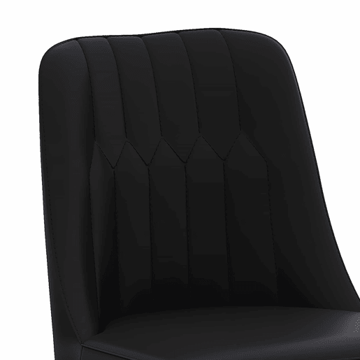 Bancos de bar (2 unidades) - Ajustáveis e giratórios a 360° - Encosto em PU com padrão de costura, pés metálicos dourados - Preto + Dourado