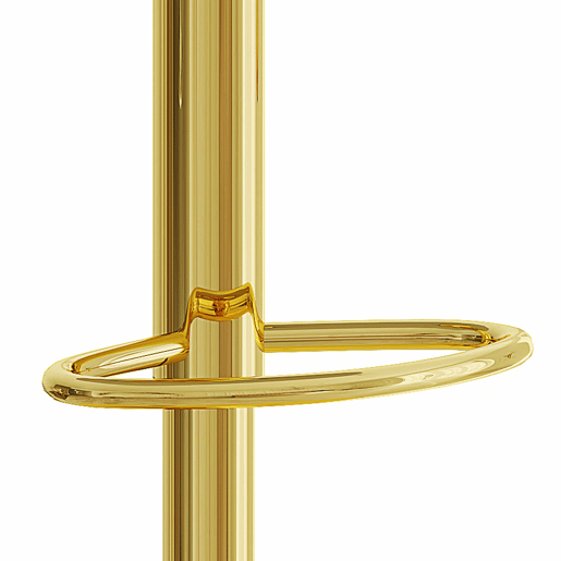 Bancos de bar (2 unidades) - Ajustáveis e giratórios a 360° - Encosto em PU com padrão de costura, pés metálicos dourados - Preto + Dourado