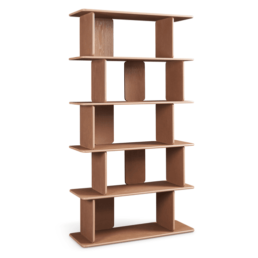 Librería Gäljami 5 compartimentos abiertos 180x100x35cm - Nogueira en.casa