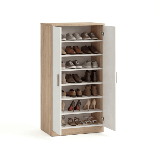 Sapateira Liam 55 Roble Canadian - Blanco Artik (Blanco Mate) 55 x 108 x 36 cm