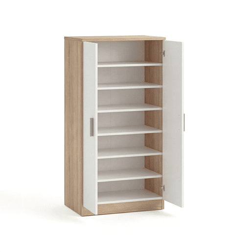 Sapateira Liam 55 Roble Canadian - Blanco Artik (Blanco Mate) 55 x 108 x 36 cm