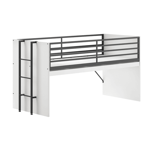 Cama de meia altura 90x200 base de ripas incluída Vipack Sam Branco