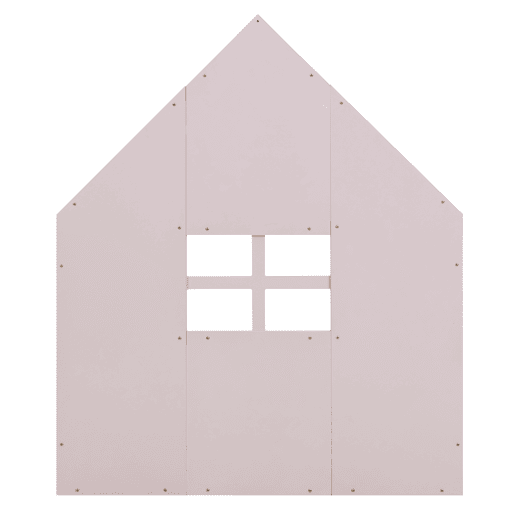 Cama-cama para crianças 90x200 cm - em forma de casinha - em madeira de pinho e MDF - Rosa