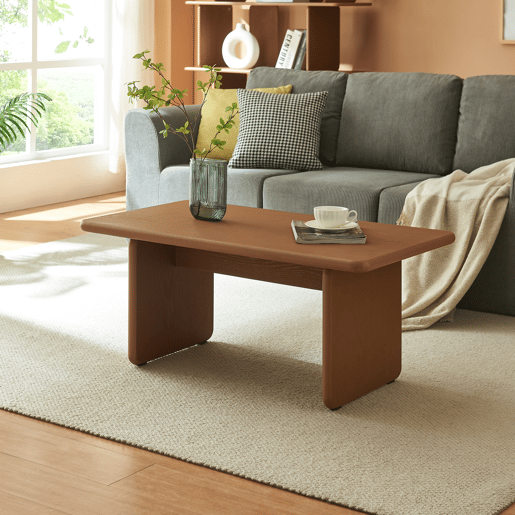 Mesa de centro Gäljami rectangular 100x55x44 cm Efeito nogueira en.casa