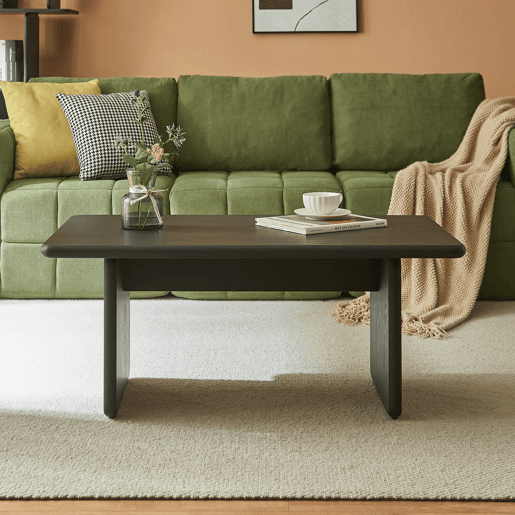 Mesa de centro Gäljami rectangular 100x55x44 cm Preto en.casa