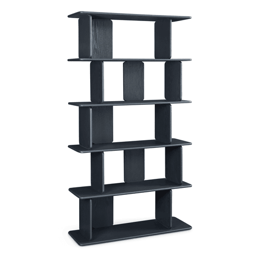 Librería Gäljami 5 compartimentos abiertos 180x100x35cm - Preto en.casa