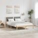 Estructura de cama matrimonial 145x195 Estructura de cama matrimonial 145x195 Blanco/ Gris Claro