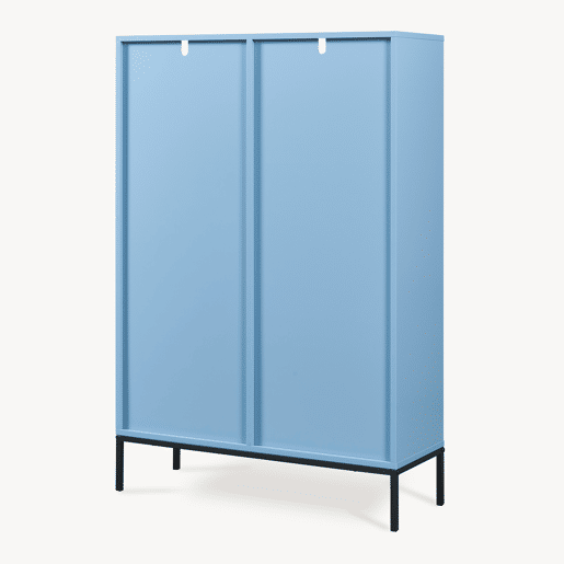 Estante Colwyn 6 compartimentos MDF 120x80x30cm - Azul en.casa