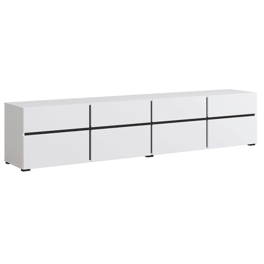 Suporte para TV 4 portas 225 cm Lilia Branco