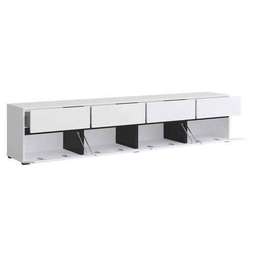 Suporte para TV 4 portas 225 cm Lilia Branco