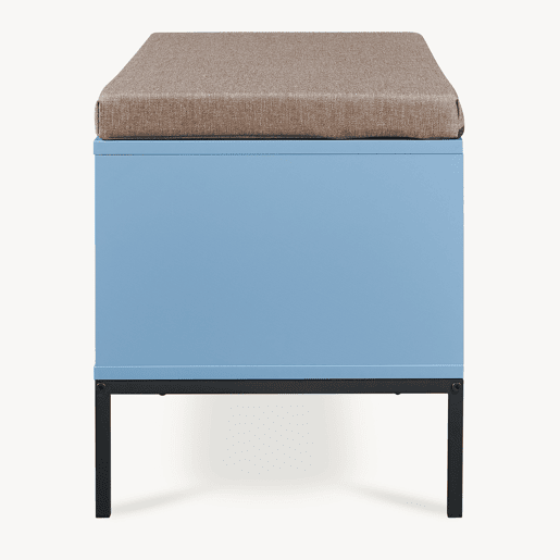 Banco Colwyn com gaveta 80x40x45 cm azulcinzento en.casa
