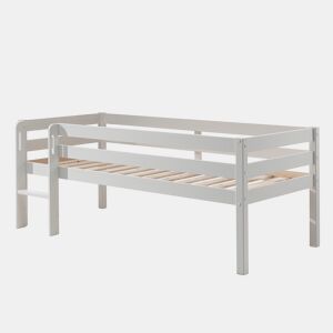 Cama de meia altura 90x200 base de ripas incluída Vipack Pino Branco