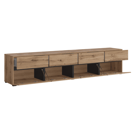 Suporte para TV 4 portas 225 cm Lilia Madeira