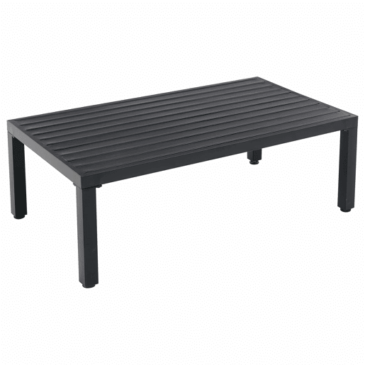 Conjunto de jardim para 6 pessoas - cadeiras modulares com encosto removível e pés ajustáveis, mesa em ferro galvanizado - cinzento