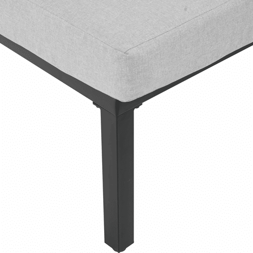 Conjunto de jardim para 6 pessoas - cadeiras modulares com encosto removível e pés ajustáveis, mesa em ferro galvanizado - cinzento
