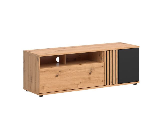 Mueble TV 1 puerta 1 cajón 135 cm Ezra Madera
