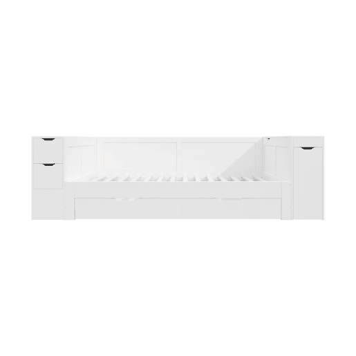 Cama infantil 90x190 cm - multifuncional com gavetas e espaço de armazenamento - branco