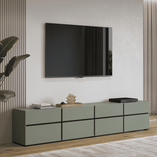 Suporte para TV 4 portas 225 cm Lilia Verde