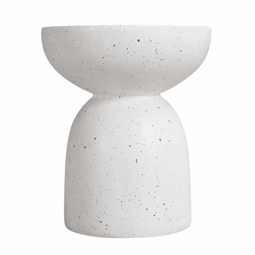 Mesa auxiliar para exterior - leve e prática, estilo moderno - Terrazzo branco