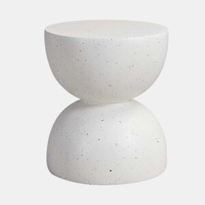 Mesa auxiliar exterior 45 cm - leve e prática, estilo moderno, para interior e exterior - branco terraço