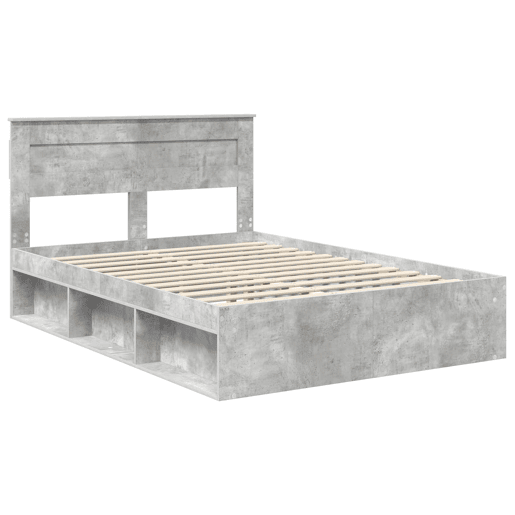 Estrutura de Cama de casal para adultos com cabeceira Concreto 140 x 200 cm