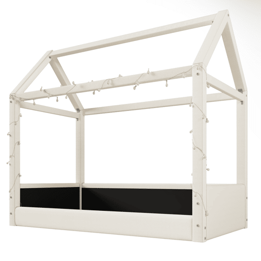 Cama de dia estofada 90x200 - com luzes LED - Bege