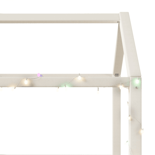 Cama de dia estofada 90x200 - com luzes LED - Bege