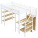 Cama alta para niños 252x98 Cama alta para niños 252x98 Blanco