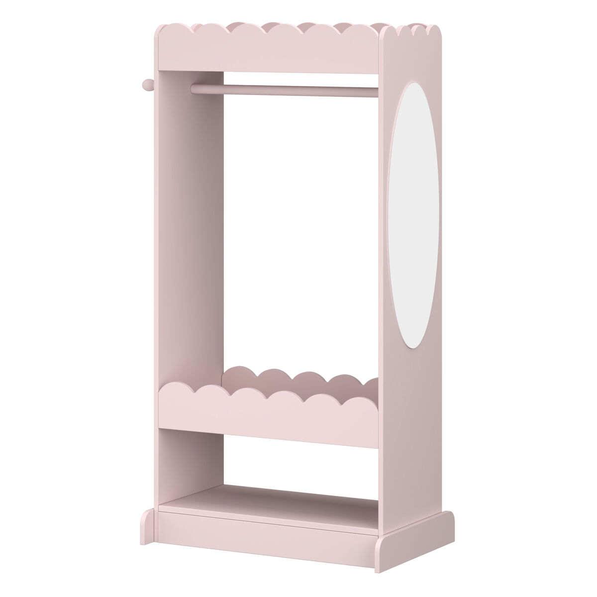 Perchero burro infantil vestnes con espejo 120x63x38cm rosa [en.casa]