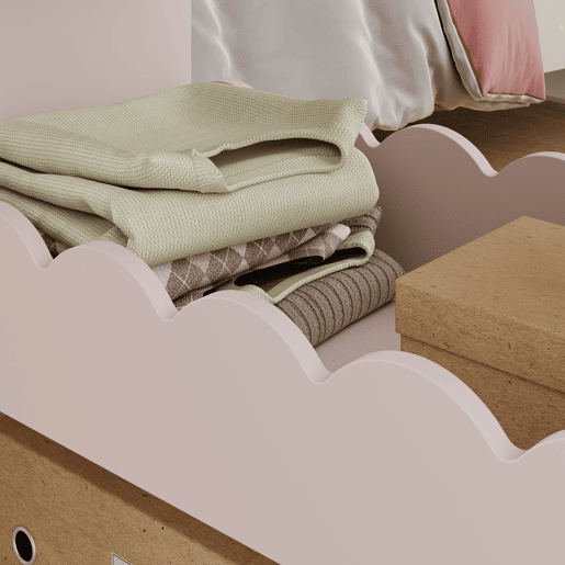 Bengaleiro de criança Vestnes com espelho 120x63x38 cm Cotton Candy en.casa
