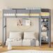 Cama alta para niños 204x96 Cama alta para niños 204x96 Blanco