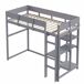 Cama alta para niños 204x96 Cama alta para niños 204x96 Blanco