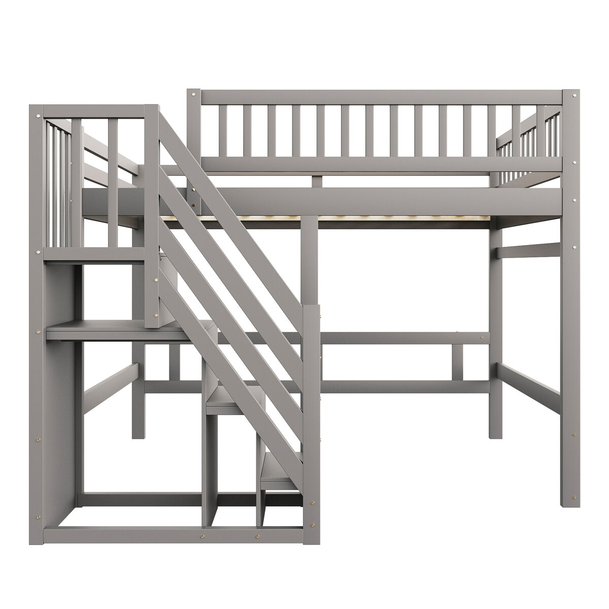 Cama alta para niños 192x205 Gris