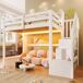 Cama alta para niños 112x253 Cama alta para niños 112x253 Blanco