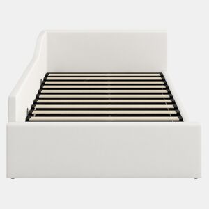 Cama de dia 140x200 - Estofada com arrumação inferior - Bege