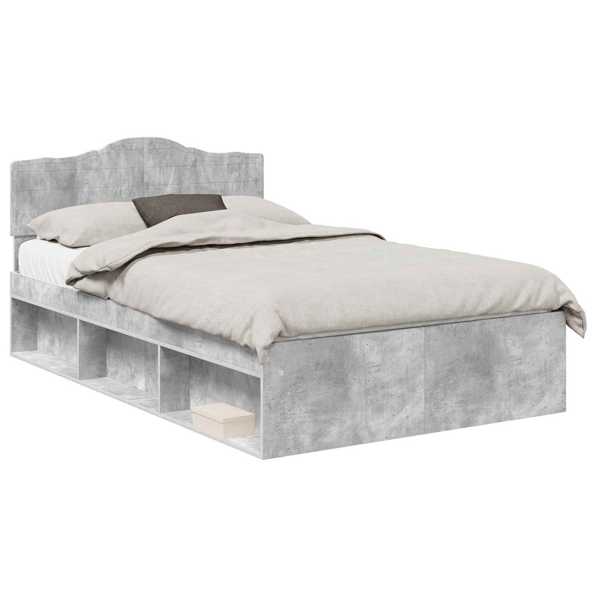 Estructura de cama matrimonial 138x196 Gris