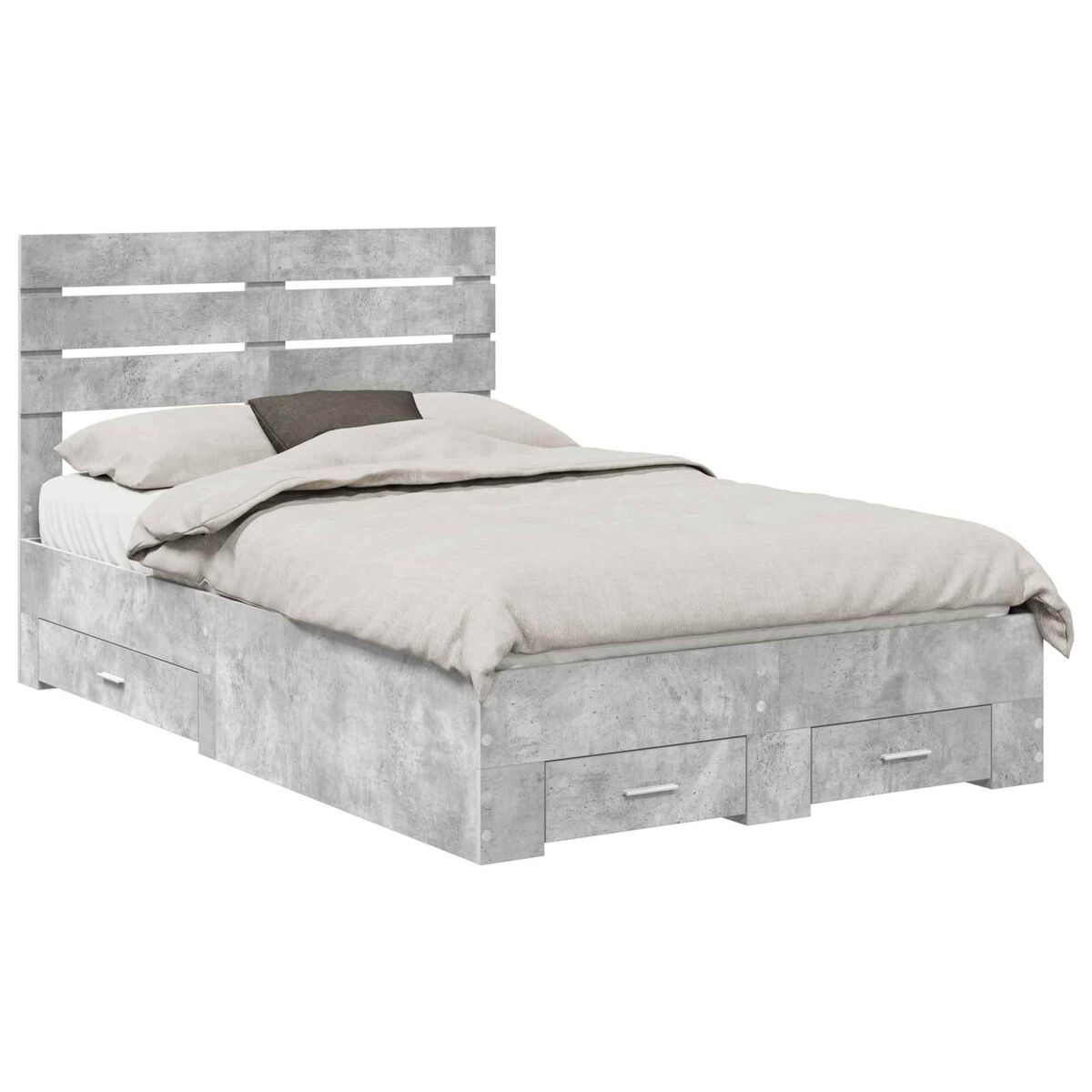 Estructura De Cama Doble Matrimonial 135x190 Gris