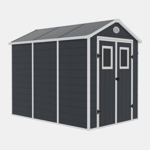Abrigo de jardim em resina Texas - 5,23 m² - kit de ancoragem incluído - Antracite