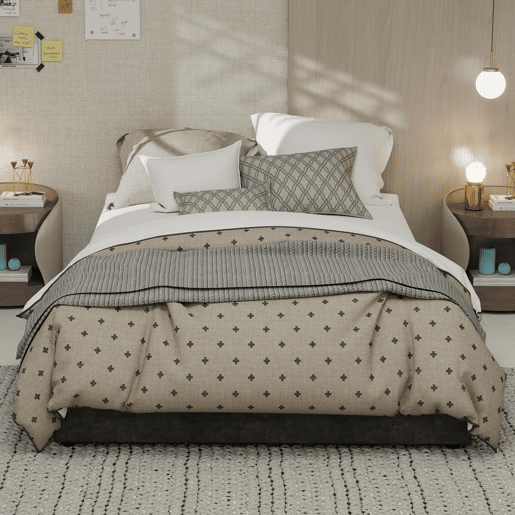 Cama moderna 140x200 - Estilo simples, com pistões elevatórios - Cinza Cama moderna 140x200 - Estilo simples, com pistões elevatórios - Cinza