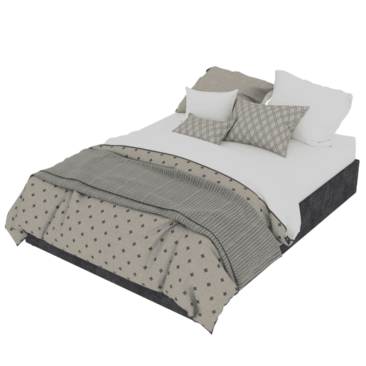 Cama moderna 140x200 - Estilo simples, com pistões elevatórios - Cinza Cama moderna 140x200 - Estilo simples, com pistões elevatórios - Cinza