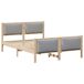 Estructura de cama matrimonial 145x209 Estructura de cama matrimonial 145x209 Blanco/ Gris Claro