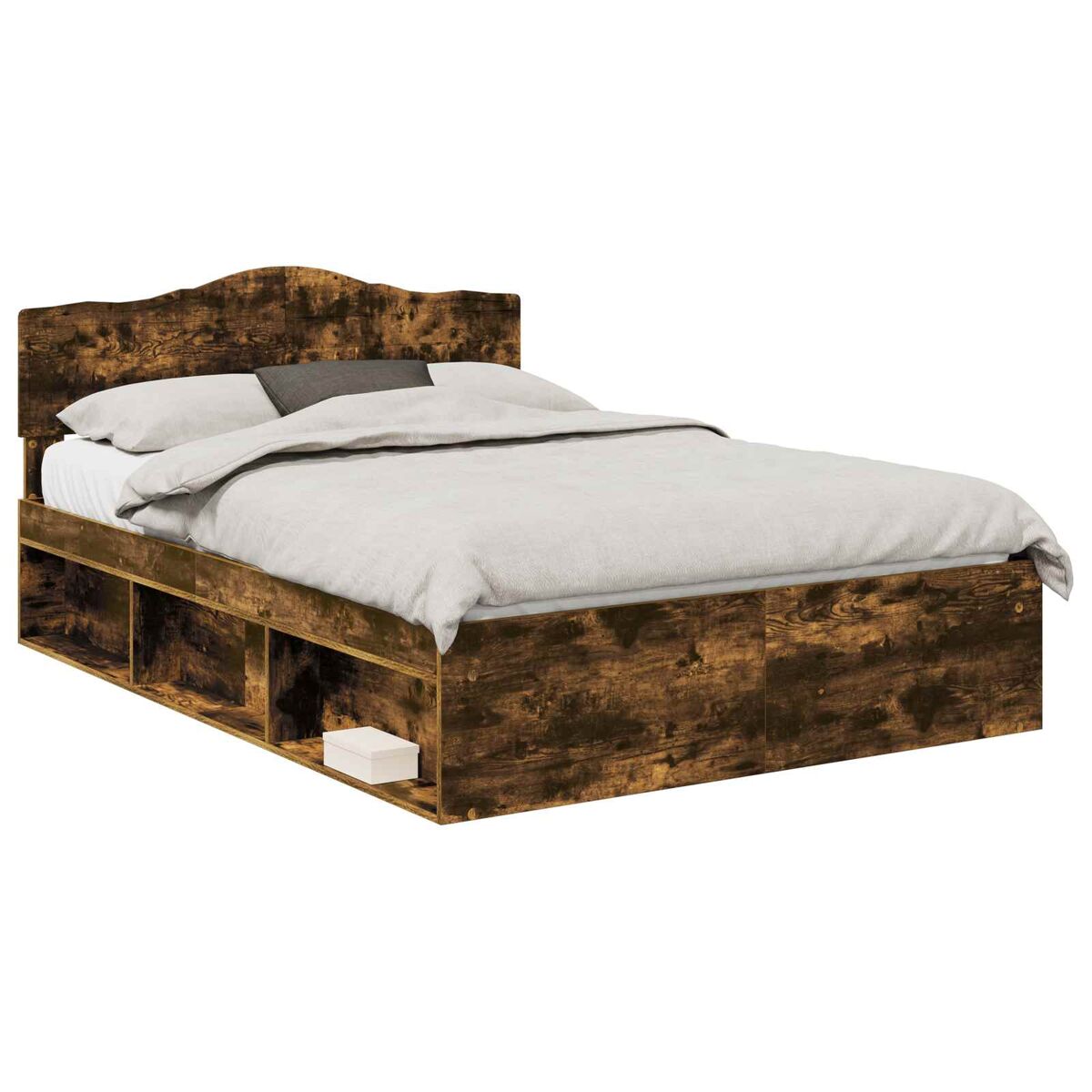 Estructura de cama matrimonial 143x206 Marrón