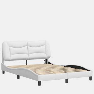 Estrutura de Cama de casal moderno com LED - 140x200 cm branco