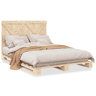 Estrutura de Cama de casal simple com cabeceira 140x200 cm pinho maciço
